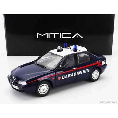 Spark Mitica-diecast Alfa romeo 156 2.0 Twin Carabinieri 1997 Modrá Bílá 1:18