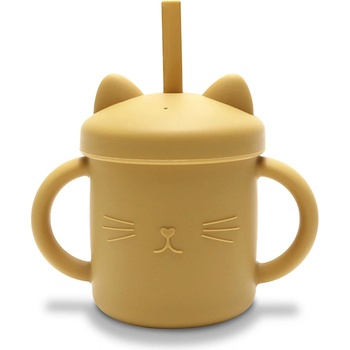 MyFRIEND СИЛИКОНОВА ЧАША С ДРЪЖКИ+СЛАМКА natural yellow (10230660001)