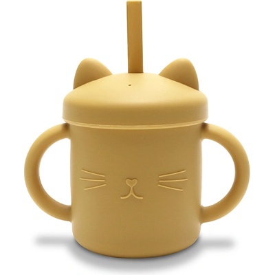 MyFRIEND СИЛИКОНОВА ЧАША С ДРЪЖКИ+СЛАМКА natural yellow (10230660001)