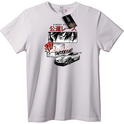 NOONEBRAND Тениска Аниме Автомобил - S, Black