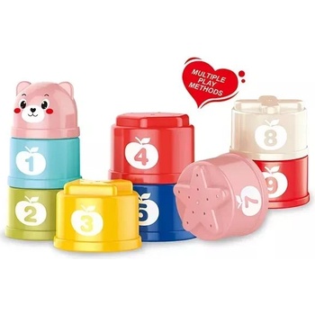 Man Yuk Toys Кула от чаши с числа и форми - 9 бр (bm7910)