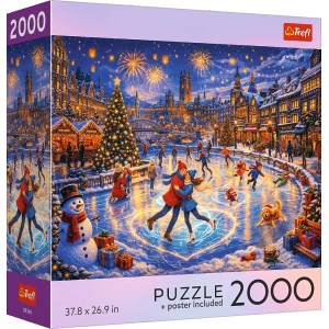 Trefl - Puzzle USA Collection: Festive Ice Skating Night - 2 000 piese