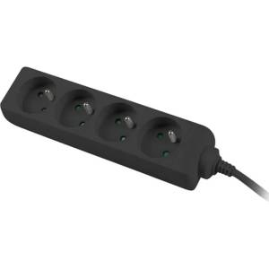 Lanberg power strip 1m, 4 sockets, s for UPS system (PS0-04E-0100-IEC-BK)
