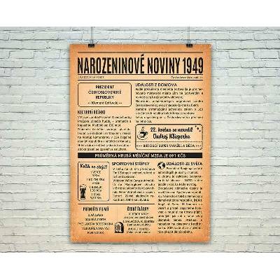 Narozeninové noviny 1949 - jednostranné