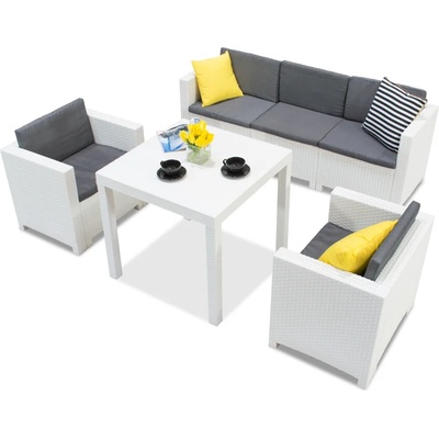 BICA Бели техноратанови мебели Colorado Dallas Apetito 5 Bica (BCDCOL3BL)