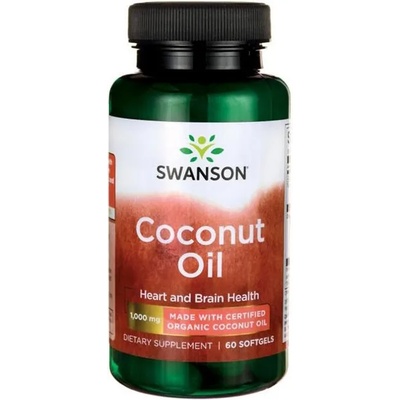 Swanson Coconut Oil, 1000 mg, 60 меки капсули, Swanson (SWE045)