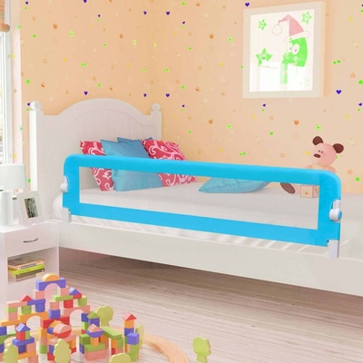 shumee zábrana na deskú posteľ modrá 180x42 cm polyester