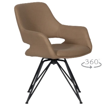 Image 1 of Carmen Трапезен стол Carmen DEVON, въртене 360°, дамаска - Пясъчно SF 1 (3532095_1)