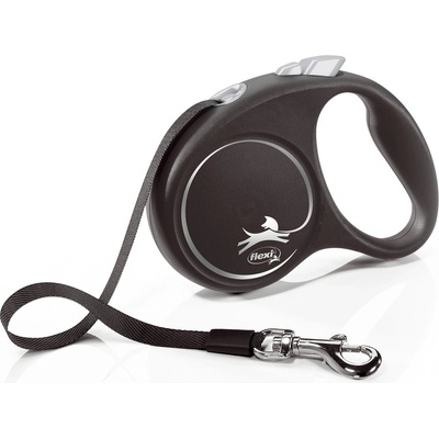 flexi Original каишка, черен дизайн, L - 5 м, до 50 кг - лента