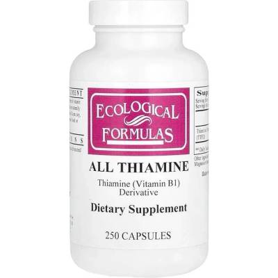 Ecological Formulas All Thiamine, 250 капсули, Ecological Formulas (68057 (250THIAM2) EF)