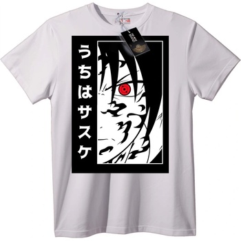 NOONEBRAND Тениска Наруто Учиха Саске - 2XL, White