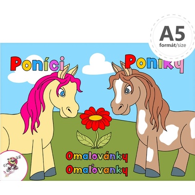 Omaľovánka A5 LUX Poníky