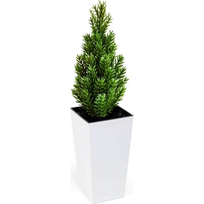 Lamela Plastový květináč Finezia 14 x 14 bílý