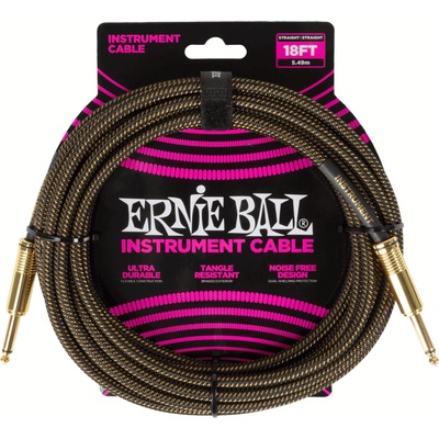 Ernie Ball Braided Instrument Cable Straight/Straight 5, 5 m Директен - Директен Инструментален кабел (P06432)