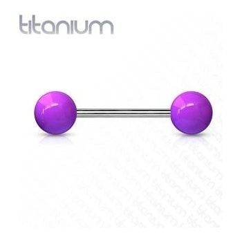 Šperky4U piercing do jazyka titan TIT1016-A