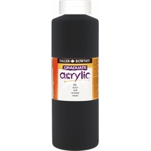 Daler Rowney Graduate akrylová barva black 1000 ml