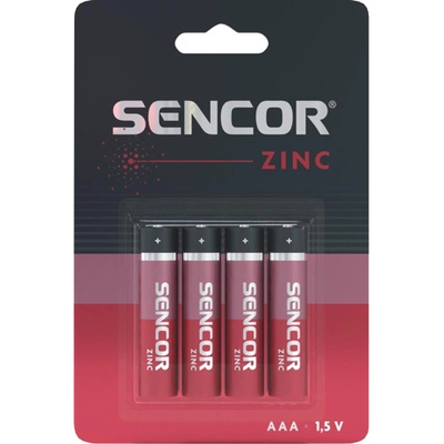 Sencor SBA R03 4BP AAA Въглеродно-цинкова батерия AAA, 4 бр (SBA R03 4BP AAA Zn)