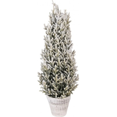 Umělý zasněžený stromek v květináči Veelviet – 27x70 cm