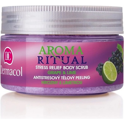 Dermacol Aroma Ritual Stress Relief tělový peeling Grape and Lime 200 g – Zbozi.Blesk.cz