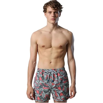 North Sails Бански гащета North sails Basic Volley swimming shorts - Grey (Black / White / Pink)