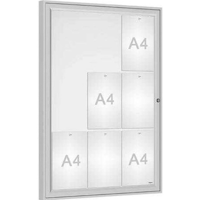 PROCITY Vonkajšia vitrína Classique, 9 x A4, plexi, elox