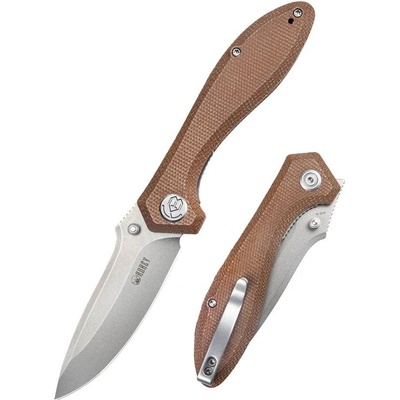 Kubey Ruckus s pojistkou Liner Lock, hnědá rukojeť z micarty KU314M