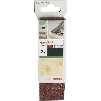 Bosch Accessories 2609256186 sada brúsneho pásu Zrnitosť 60, 80, 120 (d x š) 303 mm x 40 mm 1 sada