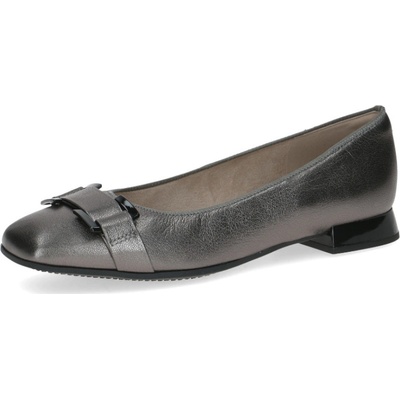 Caprice metalické baleríny se sponou 9-22101-45-289 dark grey