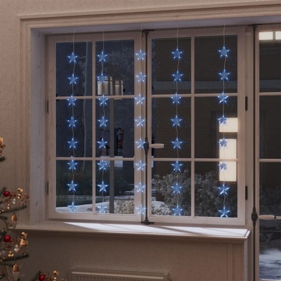 shumee Světelný závěs hvězdičky 200 LED modré světlo 8 funkcí