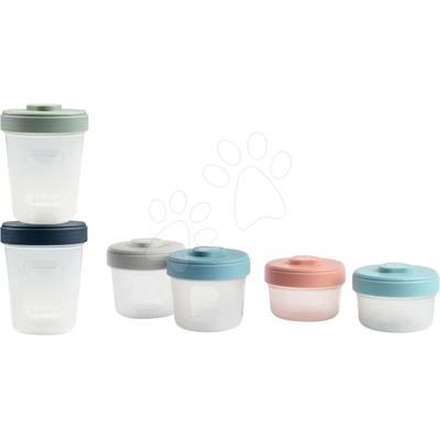 Beaba Set 6 dóz na jedlo Pro Food Storage 6 clip 2 x 90 ml + 2 x 150 ml + 2 x 250 ml