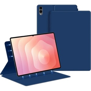 Gigapack Samsung Tab S11 Ultra 5G GIGAPACK Tok стоящ, с кожен ефект, активен FLIP, държач за настолен компютър, СИН GP-177295 (GP-177295)