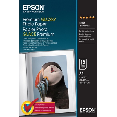 Epson Висококачествена гланцова фотохартия Epson (A4, 15 листа, 255 г)