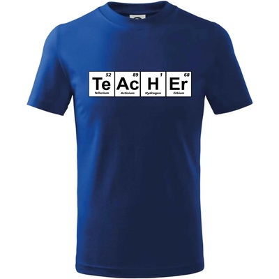 Periodická tabulka Teacher tričko detské kráľovská modrá