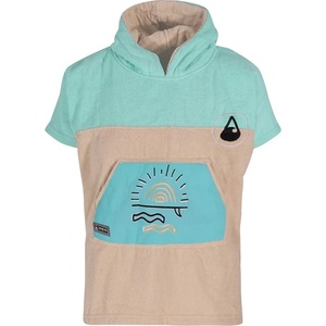 Wave Hawaii Детско пончо за сърф Wave hawaii Kid's Ponchini Dropsi Surf poncho - Beige / Hellblau - размер XXS (750-2936-0111)