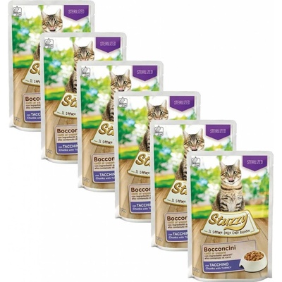 Stuzzy Cat Sterilized Chunks morčacie kúsky gravy 6 x 85 g