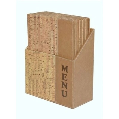 SECURIT Box s jedálenskými lístkami Design - korok MC-BOX-DRA4-CORK