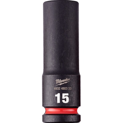 MILWAUKEE Nástrčný kľúč 1/2" - Hex 15 SHOCKWAVE predĺžený