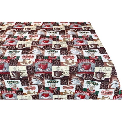 Mondo Gobelínový obrus s kávovým motívom – Espresso Cappuccino Latte Eden 641 40x100cm