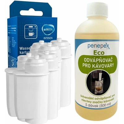 Siemens Brita Intenza 17000705 6 ks + Penepex Eco univerzálny odvápňovač 500 ml