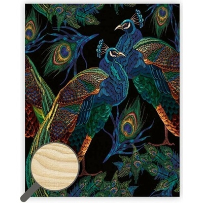 Obraz dřevěný: Peacocks, 450x520