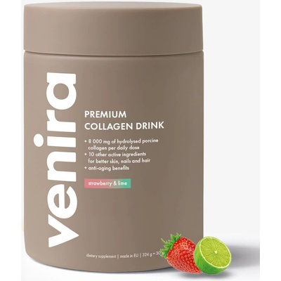 Venira Premium kolagenový drink pro vlasy nehty pleť 324 g jahoda a limetka