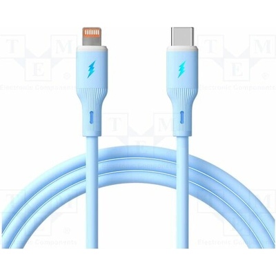 Akyga AK-USB-72 USB 2.0 vidlice Apple Lightning,USB C vidlice 1m modrá