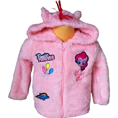 Sun City Dívčí mikina chlupatka MY LITTLE PONY na zip s kapucí Fialová