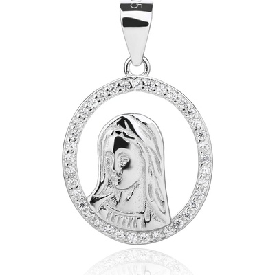 Bealio 14692 stříbrný přívěsek MADONKA zirkon 03 14692 5369