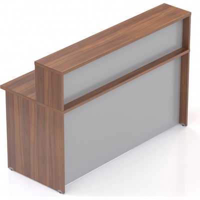 Nábytek Designový cz NLKA16 19 Recepční pult Komfort ořech / šedý