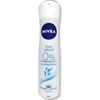 Nivea дезодорант дамски, Fresh natural, Aluminium salts, 150мл
