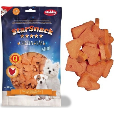 Nobby StarSnack Mini Soft Chicken Heart kuřecí 70 g
