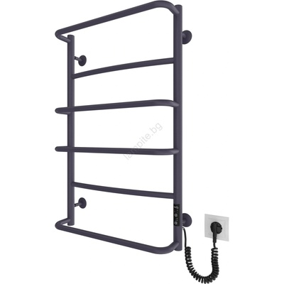 Mario Radiators Хавлиен радиатор за баня LUX 105W/230V 81x52 cm неръждаема стомана/антрацит десен (MR0098)