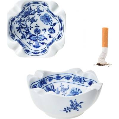Popelník čtyřhranný 10172, Cibulák, 12 cm Český porcelán Dubí