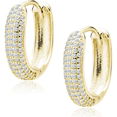 Olivie strieborné náušnice GOLD 9190
